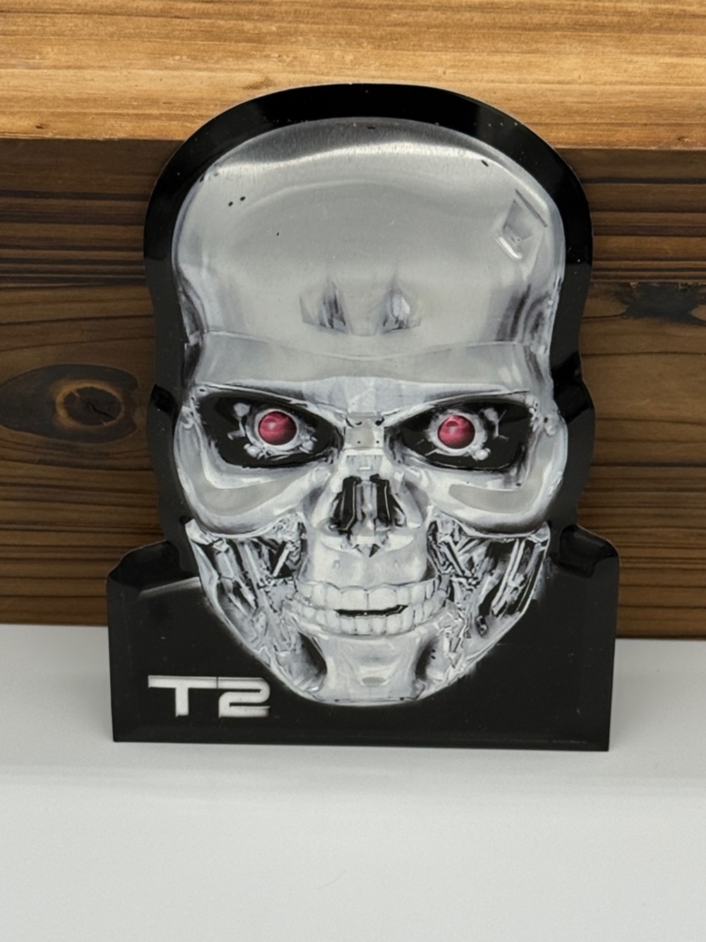 T2 Terminator 2 Metallic Skull Display